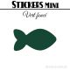 128 Poissons 2,4 cm - Stickers mini gommettes