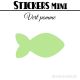 128 Poissons 2,4 cm - Stickers mini gommettes