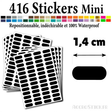 416 Etiquettes 1,4 cm - Stickers mini gommettes