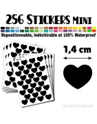 256 Coeurs 1,4 cm - Stickers mini gommettes