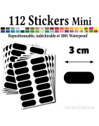 112 Etiquettes 3 cm - Stickers mini gommettes