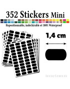 352 Etiquettes 1,4 cm - Stickers mini gommettes